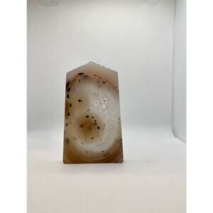Druzy Agate Tower Slab Crystal Obelisk Geode #1